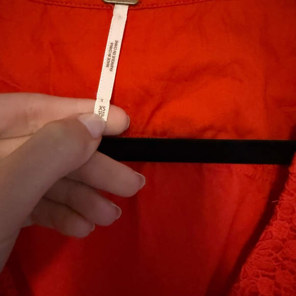 Free People Vibrant Red Ruffled Mini Dress - Picture 3 of 5